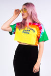 Vintage 90's Bright Tie Dye Crop T-Shirt
