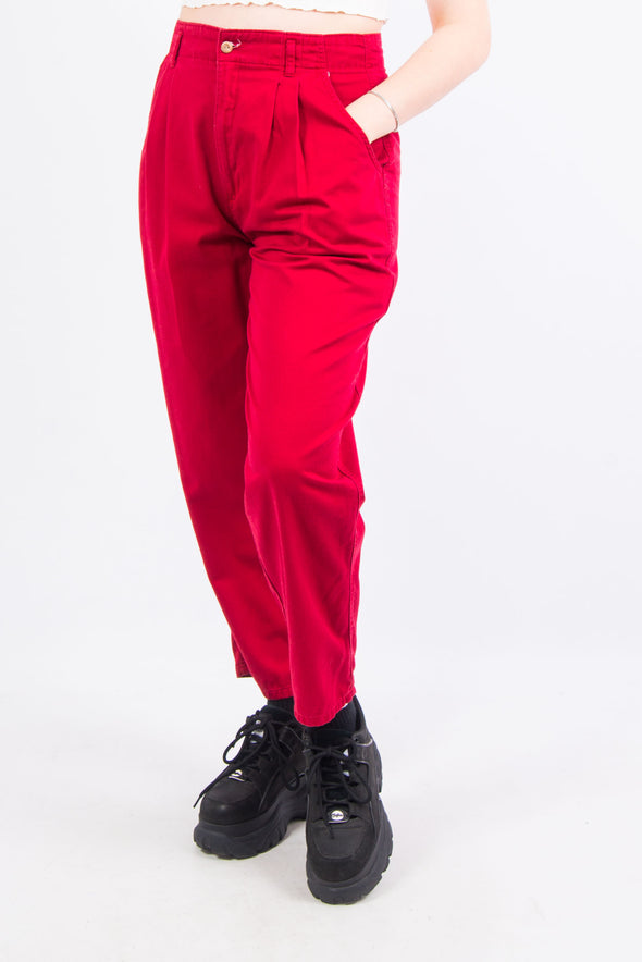 Vintage 90's Red Dockers High Waist Trousers