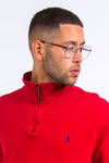 Ralph Lauren Red 1/4 Zip Sweatshirt