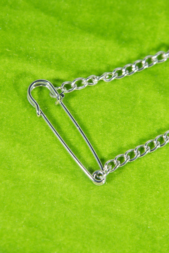 Y2K Safety Pin Choker Necklace