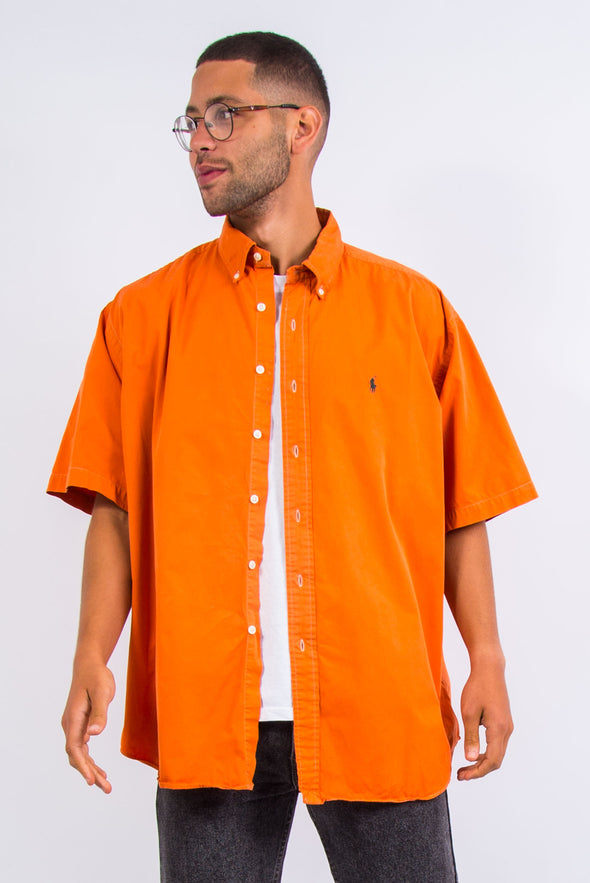 Vintage Ralph Lauren Orange Short Sleeve Shirt