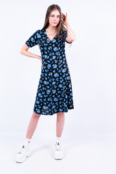 Vintage 90's Floral Midi Dress