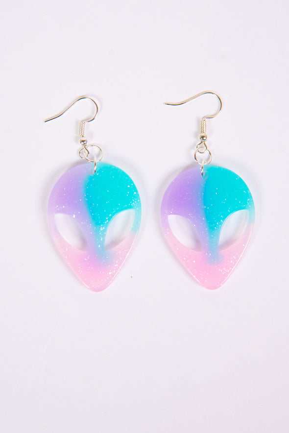 Alien Glitter Pastel Earrings