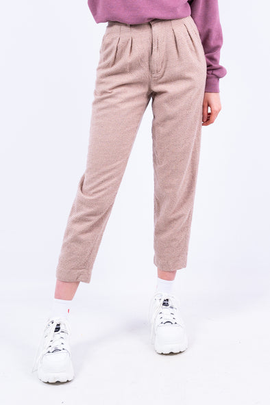Vintage 90's High Waist Check Wool Trousers