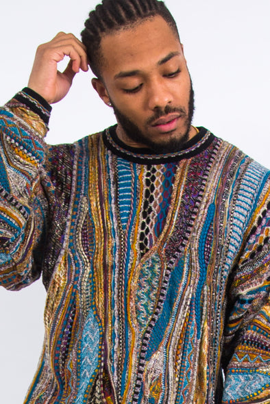 Vintage Coogi Style Colourful Knit Jumper