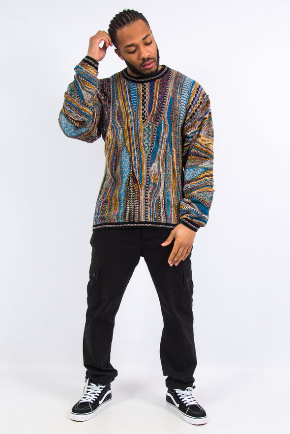 Vintage Coogi Style Colourful Knit Jumper