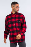 Vintage Red Check Thick Flannel Shirt