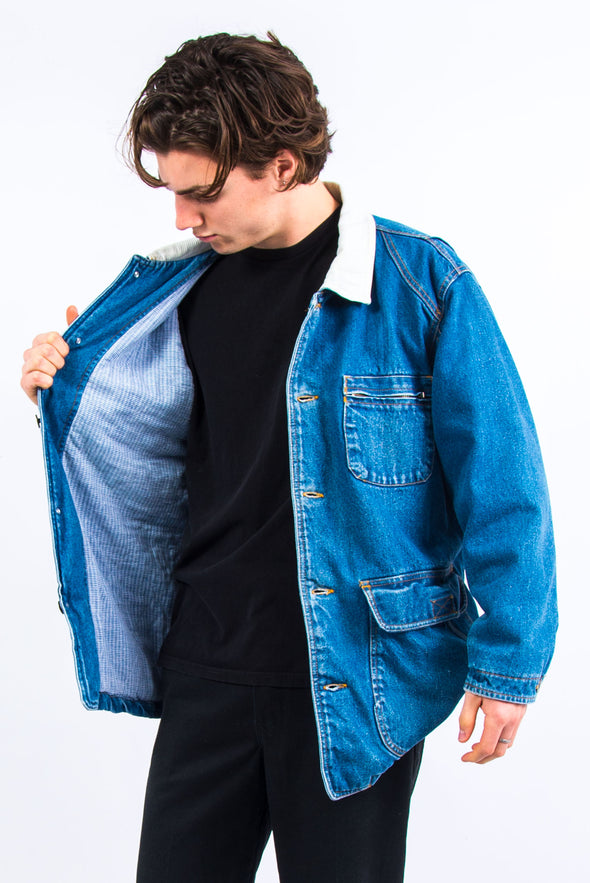 90's Cord Collar Denim Chore Jacket