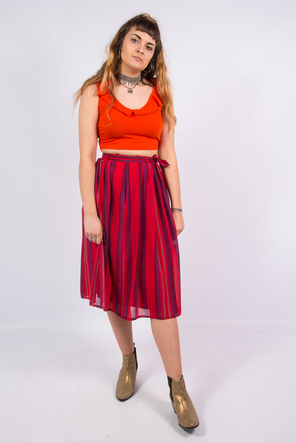 Vintage 90's Striped Midi Skirt