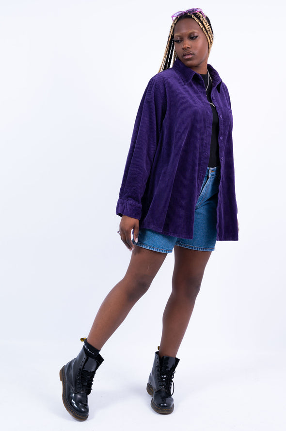 Vintage 90's Purple Chunky Cord Shirt