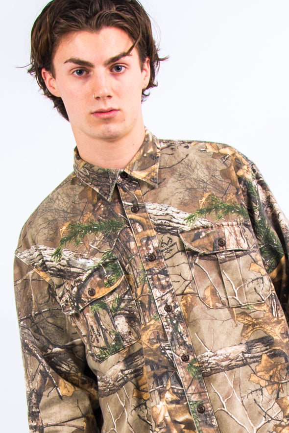 USA Cabelas Camouflage Flannel Shirt