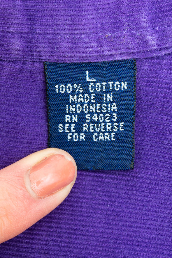 Vintage 90's Purple Cord Shirt