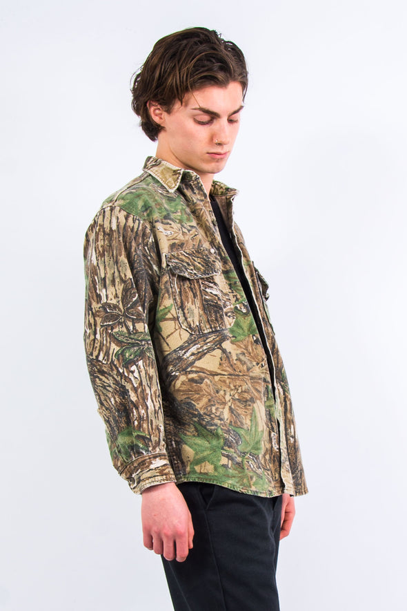 Vintage Thick Flannel Camouflage Shirt