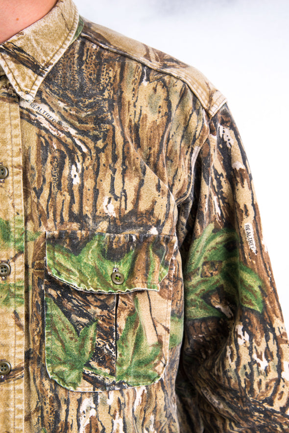 Vintage Thick Flannel Camouflage Shirt