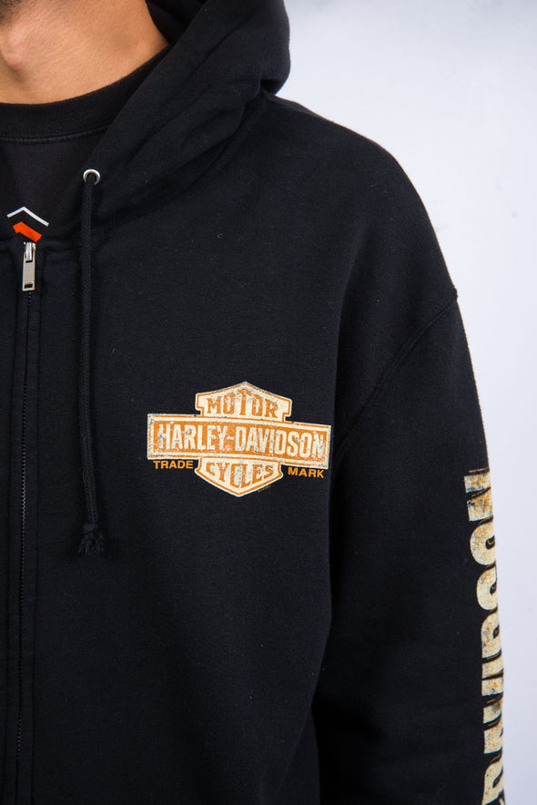 Vintage Harley Davidson Zip Hoodie