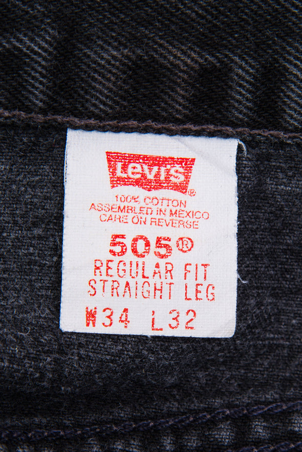 Vintage Levi's 505 Black Straight Leg Jeans W33"