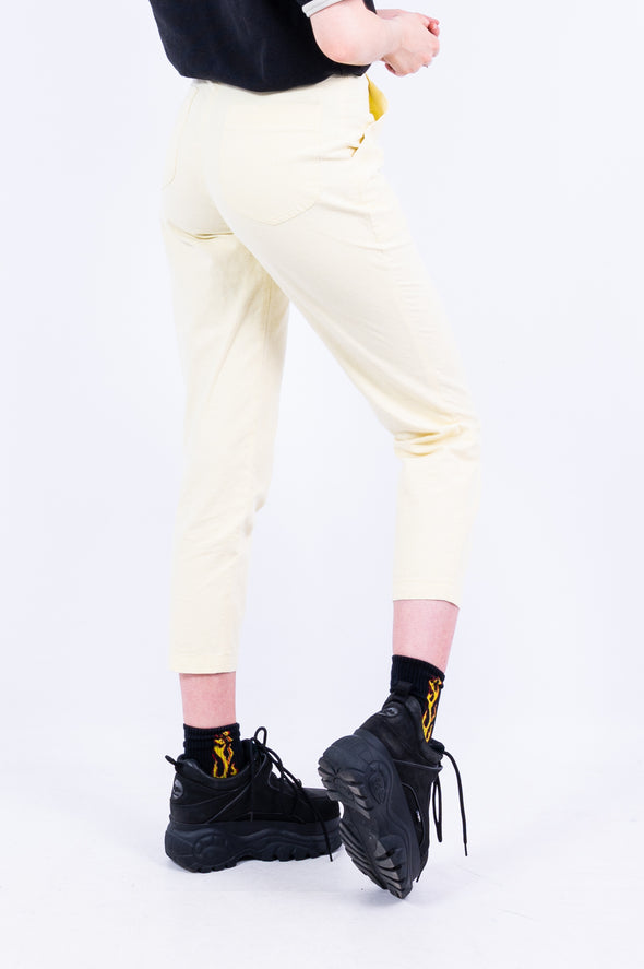Vintage 90's Pastel Yellow High Waist Trousers