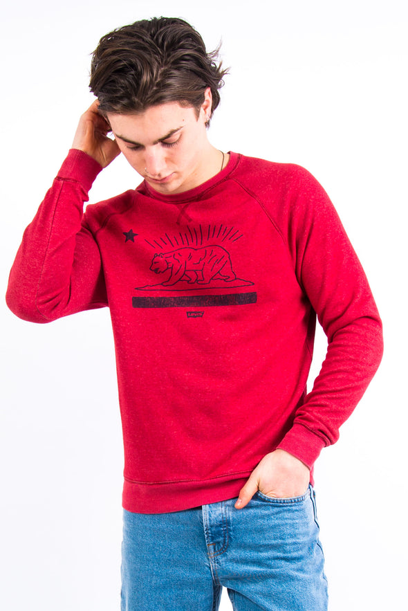 Levi's Red Crew Neck Sweatshirt