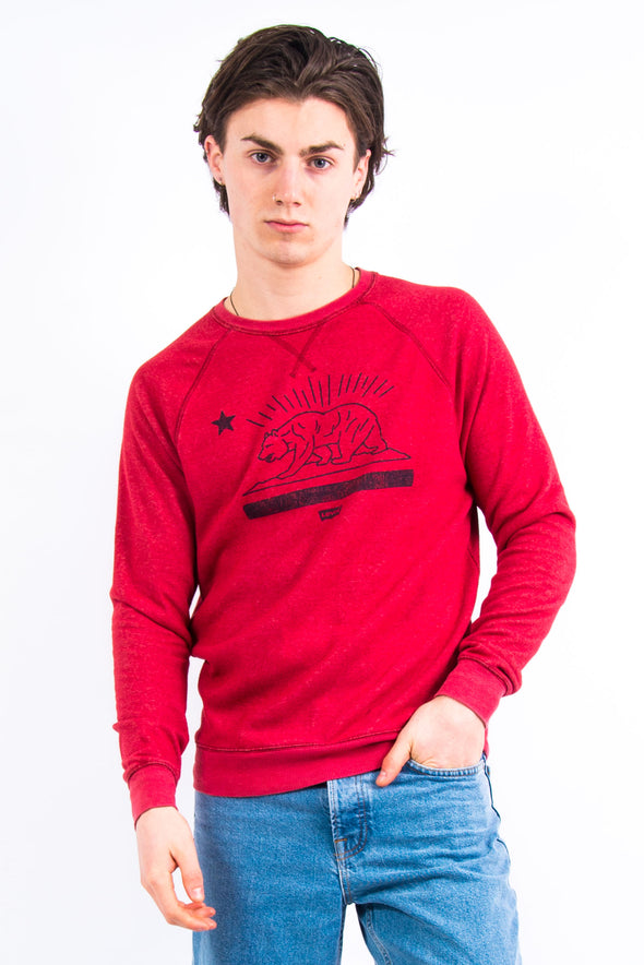 Levi's Red Crew Neck Sweatshirt