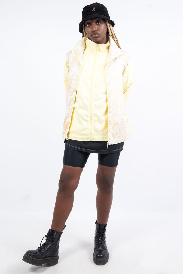 Vintage 90's Yellow Shell Jacket with Matching Shell Vest