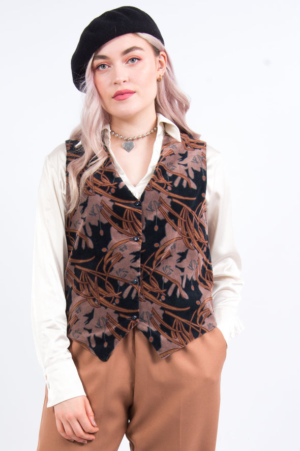 Vintage 90's Hippie Velvet Waistcoat