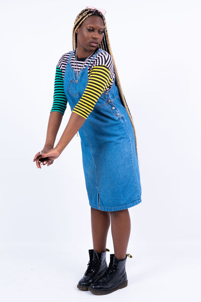 Vintage 90's Denim Pinafore Dress