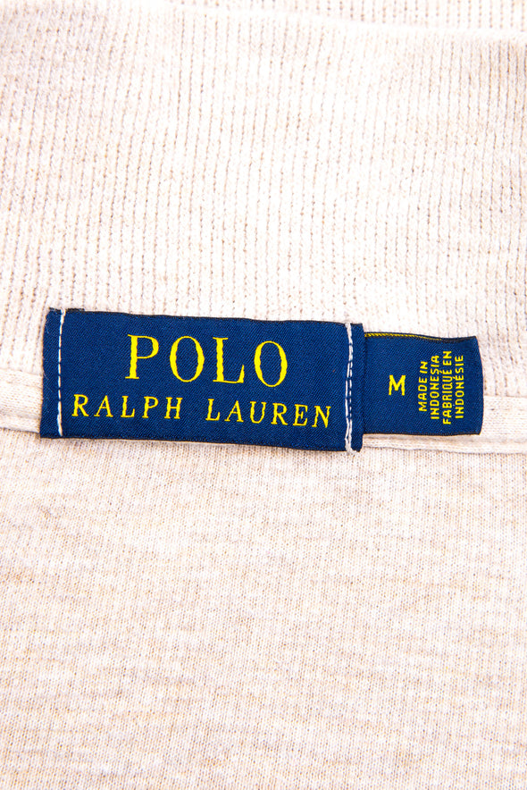 Beige Ralph Lauren 1/4 Zip Sweatshirt