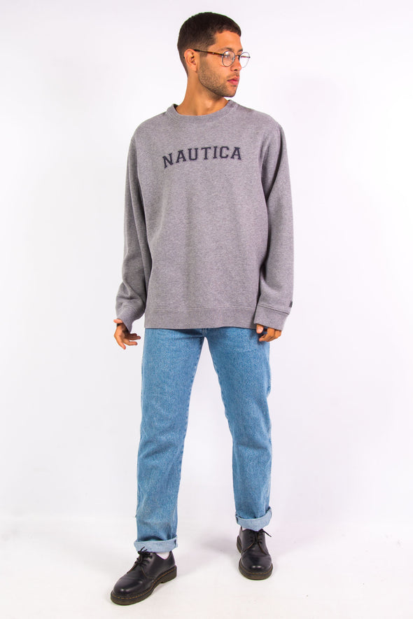 Vintage Grey Nautica Spell Out Sweatshirt