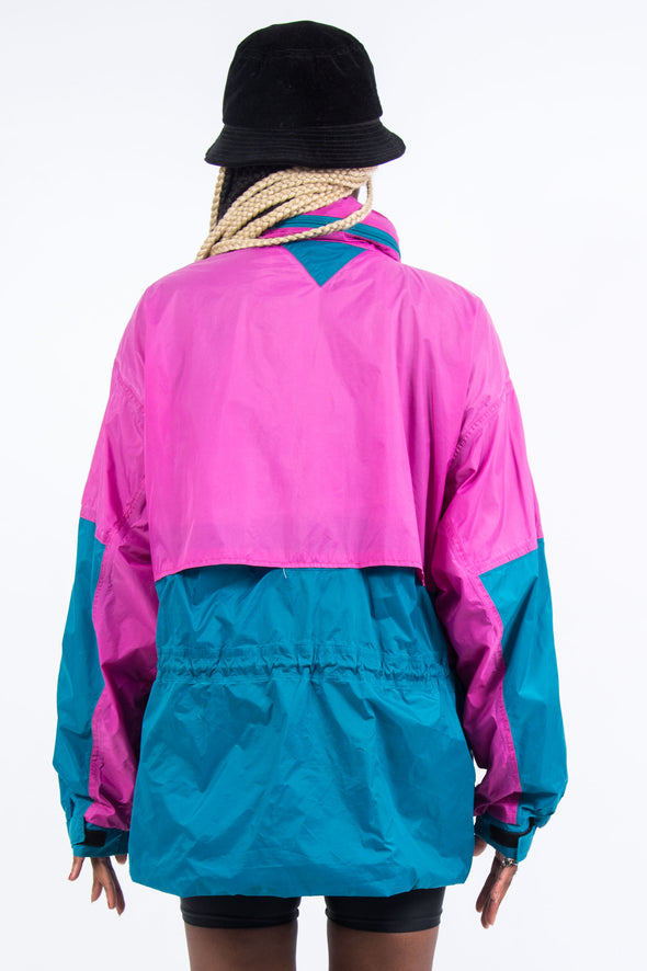 Vintage 90's Colour Block Windbreaker Cagoule Jacket