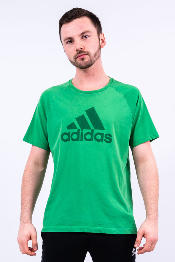 Adidas Green Logo Print T-Shirt