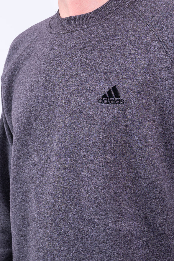 90's Adidas Grey Crew Neck Sweatshirt