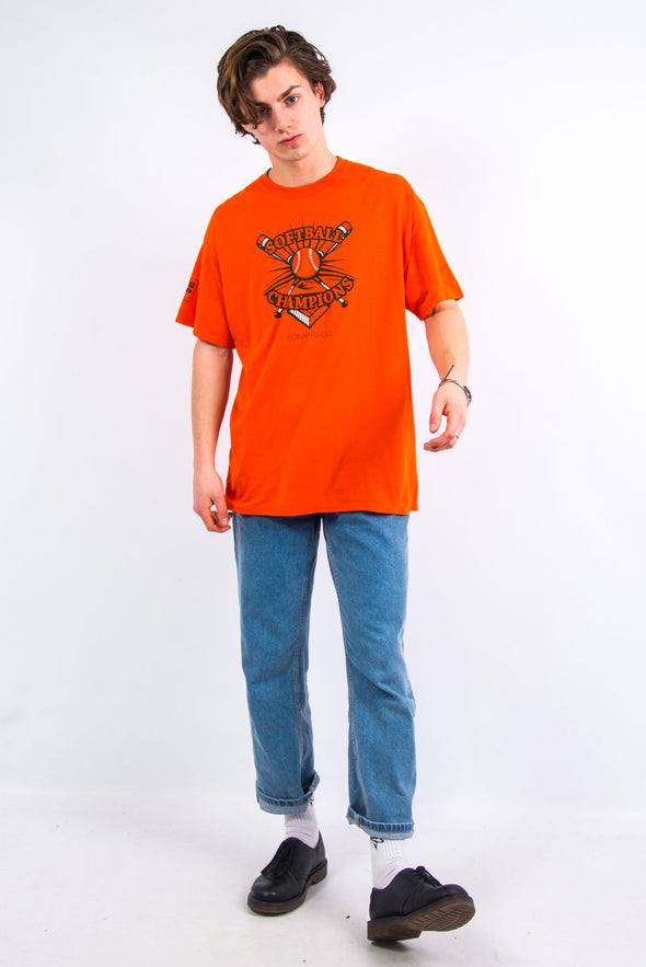 USA Orange Softball T-Shirt