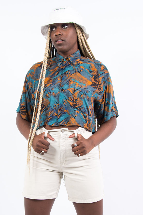Vintage 90's Cropped Abstract Shirt