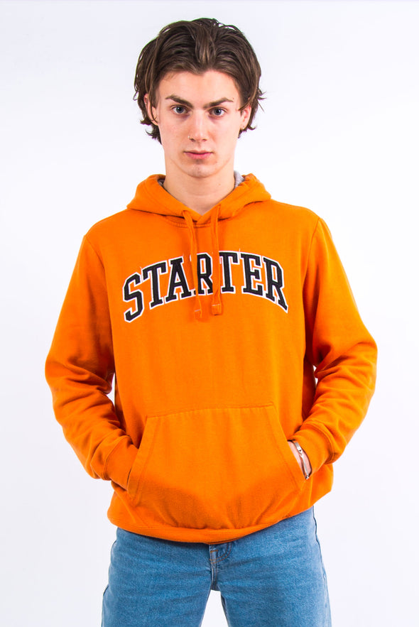 90's Orange Starter Spell Out Hoodie