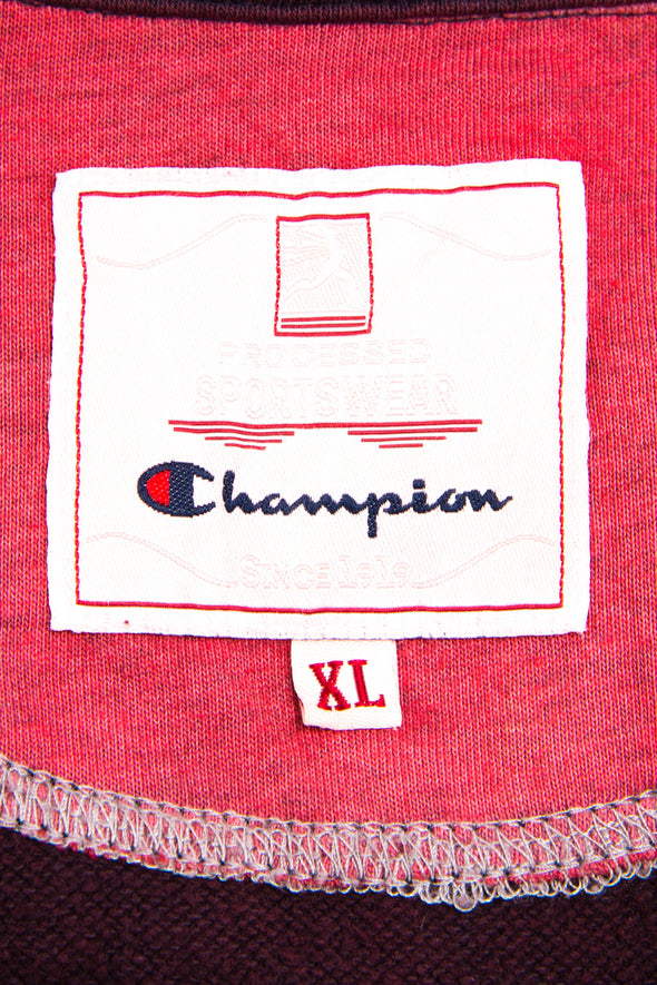 Champion Spell Out Tie Dye 1/4 Zip Sweatshirt