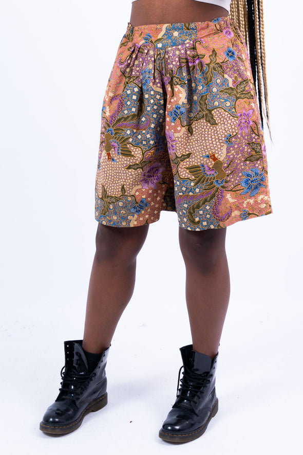 Vintage 90's Floral Batik Shorts
