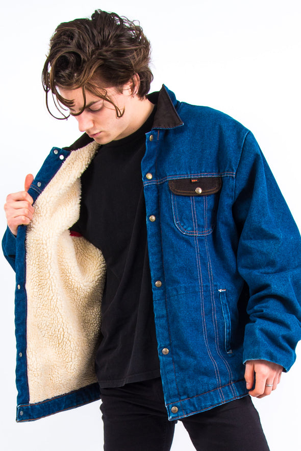 90's Fleece Lined Denim Jacket