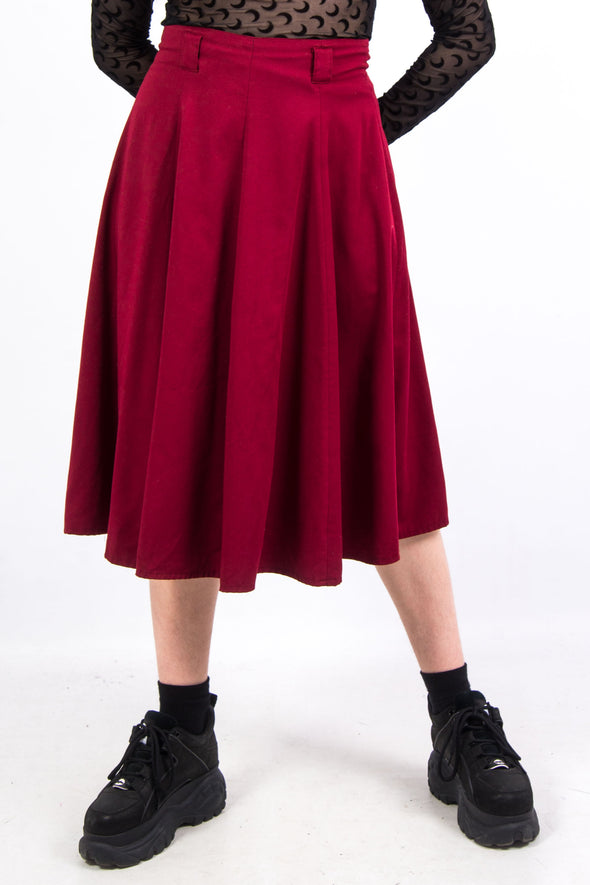Vintage 90's Red Midi Skirt