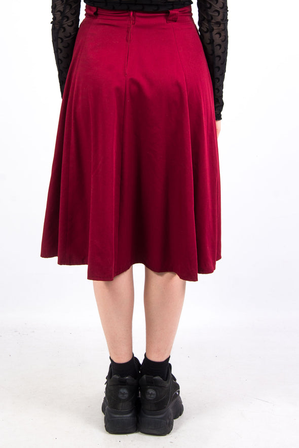 Vintage 90's Red Midi Skirt