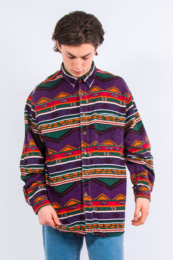 Vintage Thick Aztec Pattern Shirt