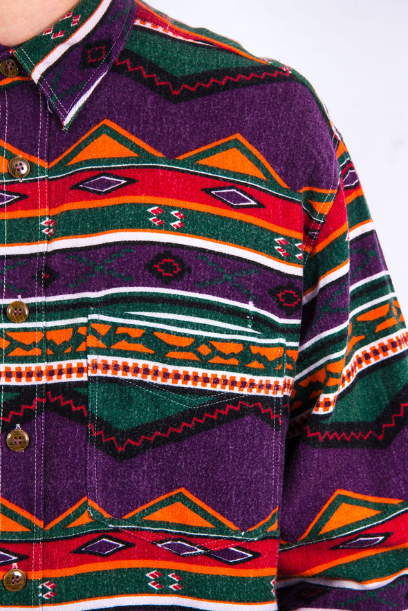 Vintage Thick Aztec Pattern Shirt