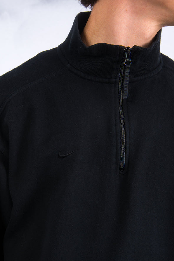90's Black Nike 1/4 Zip Sweatshirt