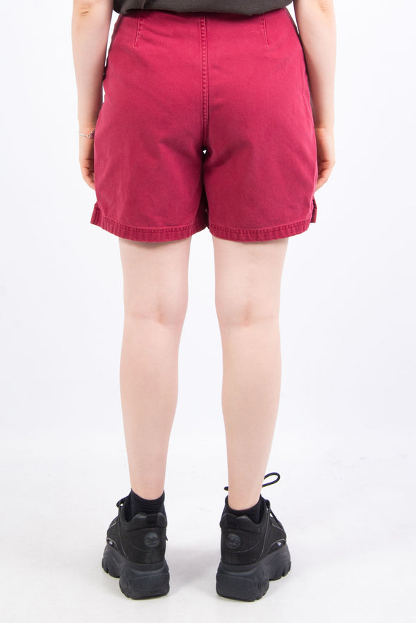 Vintage 90's Red Denim Mom Shorts