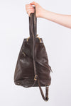 Vintage Brown Leather Rucksack Backpack