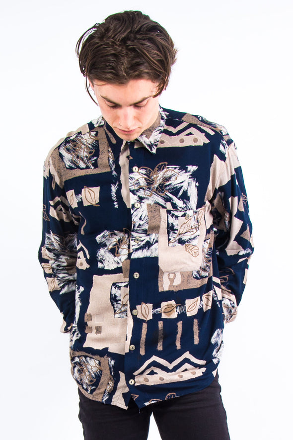 90's Vintage Abstract Pattern Shirt