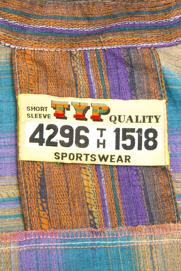 90's Striped Pattern Shirt