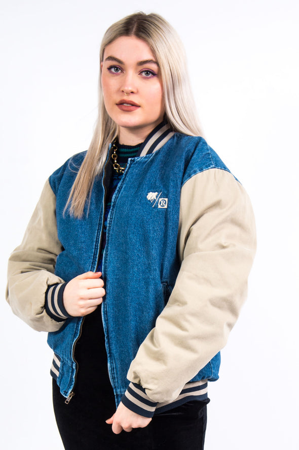 Vintage 90's Denim Baseball Jacket