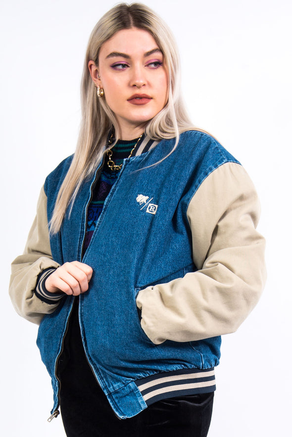 Vintage 90's Denim Baseball Jacket