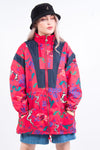 Vintage 90's Abstract Windbreaker Cagoule