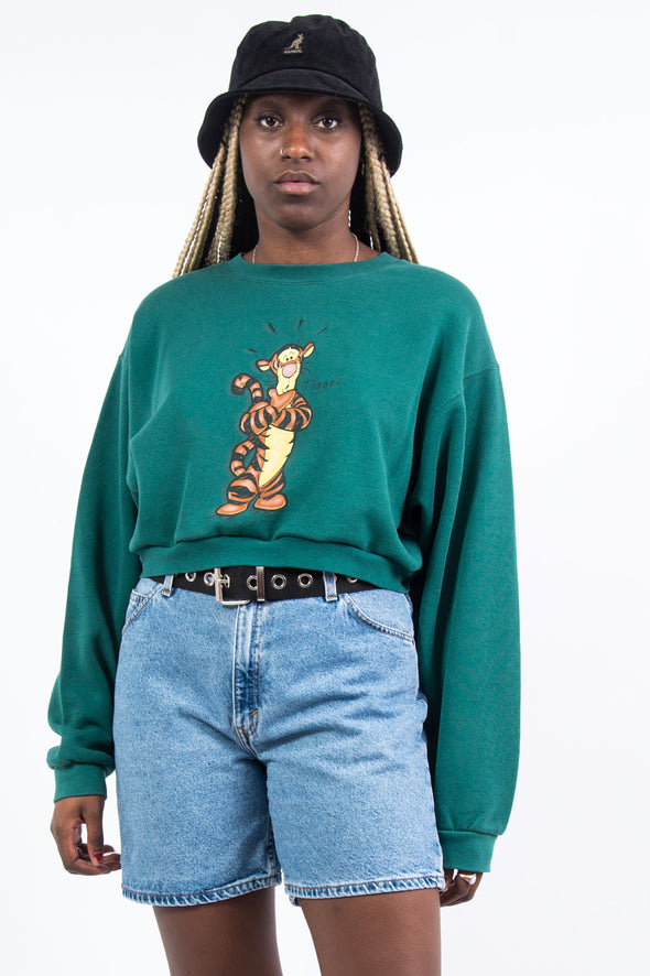 Vintage Disney Tigger Cropped Sweatshirt